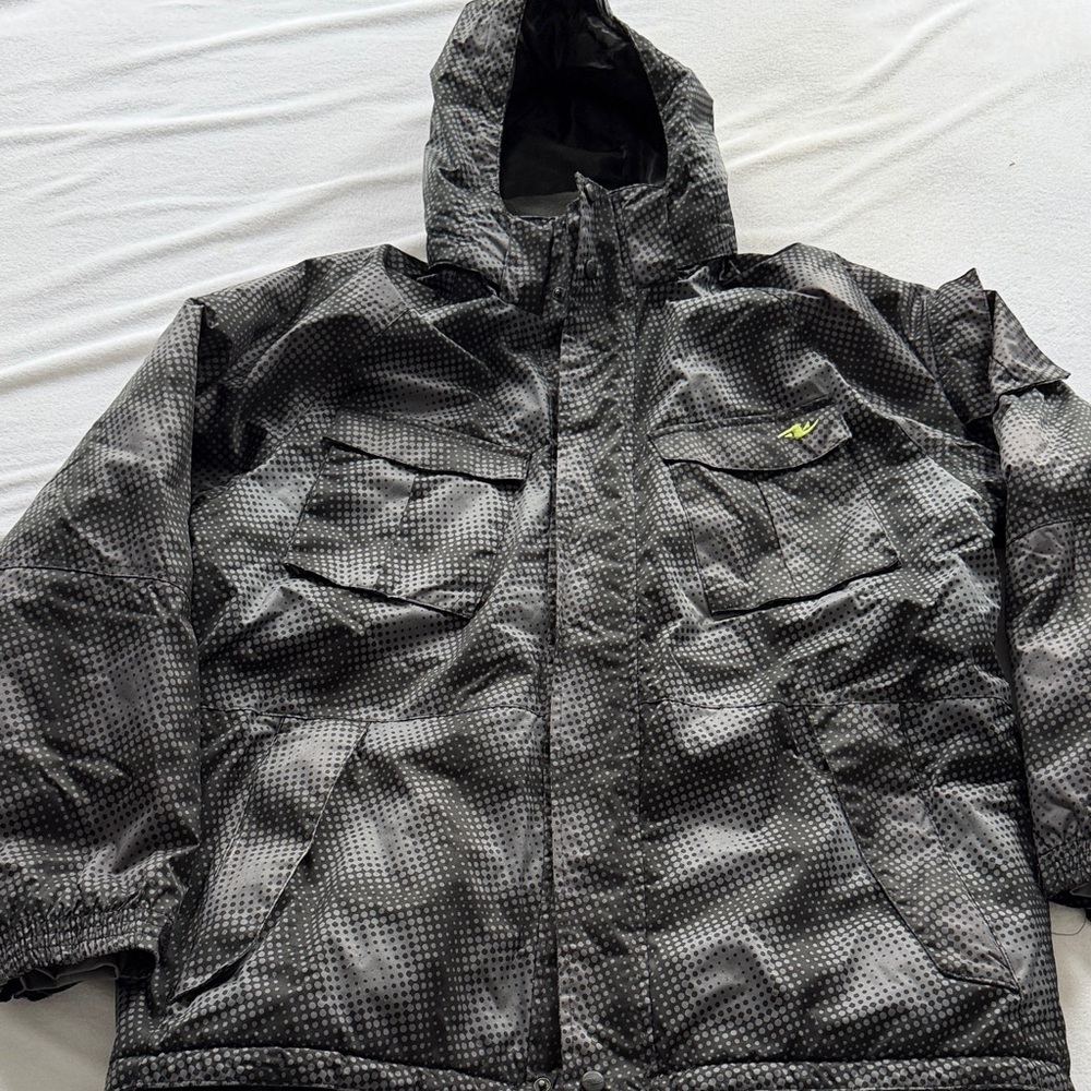 Black and Gray Hooded Jacket